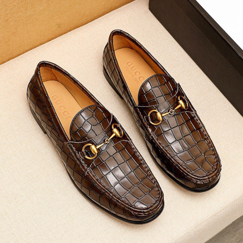 Gucci Mens Shoes Leather Design Luxury Brand Business Dress Shoes for Men with Original Box