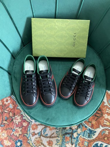 Gucci Womens Shoes Sneakers Luxury Brand Women's Gucci Tennis 1977 sneaker ‎663257 2UX10 9070 with Original Box