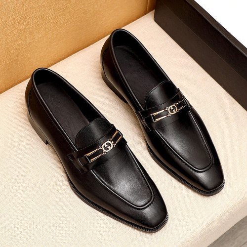 Gucci Mens Shoes Leather Design Luxury Brand Business Dress Shoes for Men with Original Box
