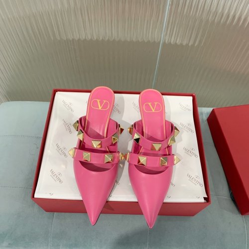 Valentino Women Shoes Mule Flip Flop Sandals ROMAN STUD MULE IN CALFSKIN 65 MM with Original Box