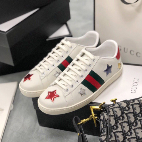 Gucci Womens Shoes Fashion Sneakers Lace-Up Luxury Brand Women's Ace Embroidered Sneaker with Original Box