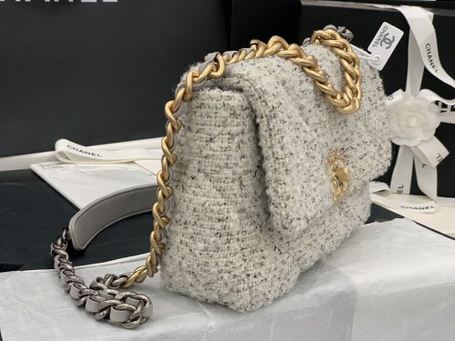 Chanel Womens Bags Shoulder Messenger Bags Chanel 19 Flap Bag Luxury Brand with Original Box