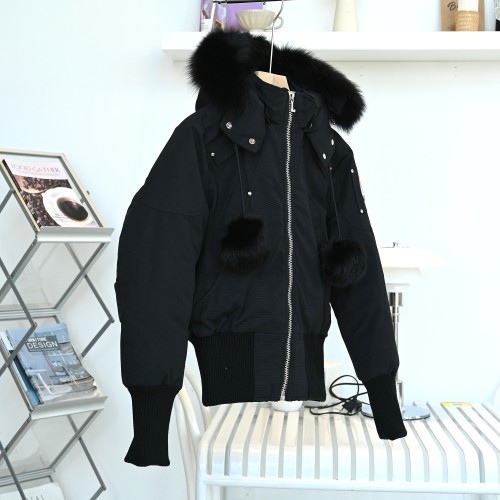 Moose Knuckles Design Womens Winter Windprood Down Jackets Keep Warm 90% White Duck Down