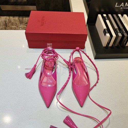 Valentino Womens Shoes Rockstud Slingback Ballet Flat