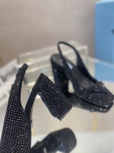 Prada Womens Shoes Slingback Pumps Luxury Brand Casual Shoes for Women with Original Box