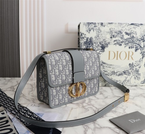 Dior Womens Bags Crossbody Bags Luxury Brand 30 MONTAIGNE BAG Gray Dior Oblique Jacquard M9203UTZQ_M932 with Original Box