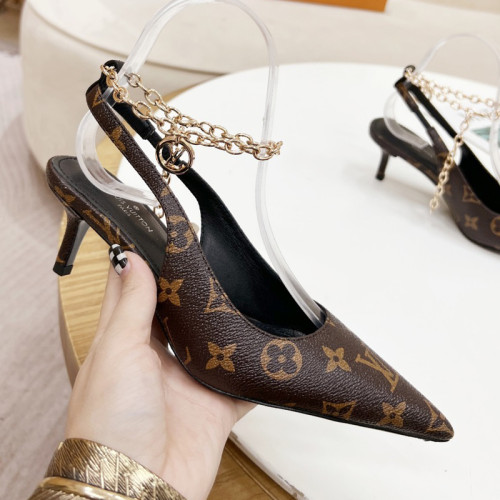 Louis Vuitton Womens Shoes Pumps Sandals Leather Design Luxury Brand Fashion Sandals with Original Box 5cm Heel