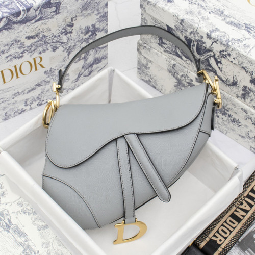 Dior Womens Bag Saddle Bag Luxury Brand Fashion Saddle Bag Cloud Blue Shiny Goatskin M0446CCEH_M81B