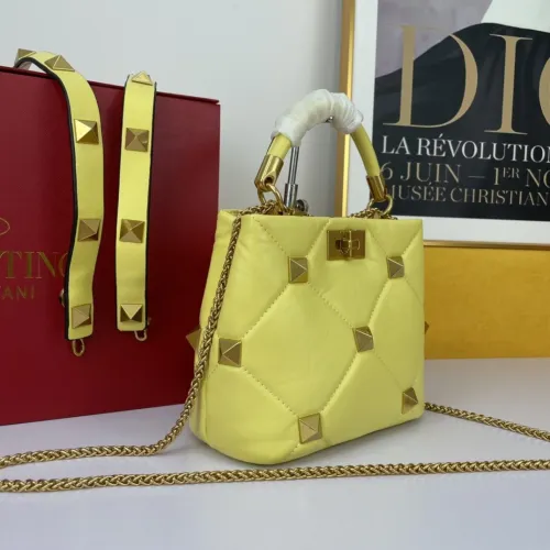 Valentino Womens Bags Crossbody Bags Handbags Luxury Brand SMALL ROMAN STUD THE HANDLE BAG IN NAPPA VW0B0I97BSFM20 with Original Box