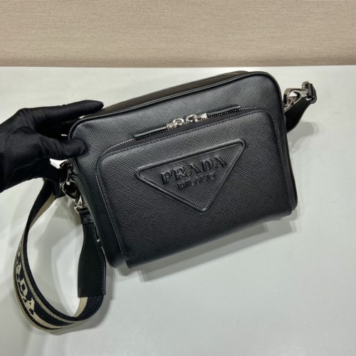 Prada Mens Womens Bags Shoulder Bag Luxury Brand Saffiano leather shoulder bag with Original Box 2VH152_2FAD_F0002_V_OOO