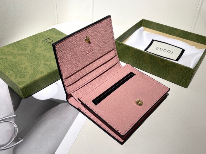 Gucci Womens Bags Wallets Leather Design Luxury Brand GG Marmont card case wallet with Original Box 658610 17WAG 5788
