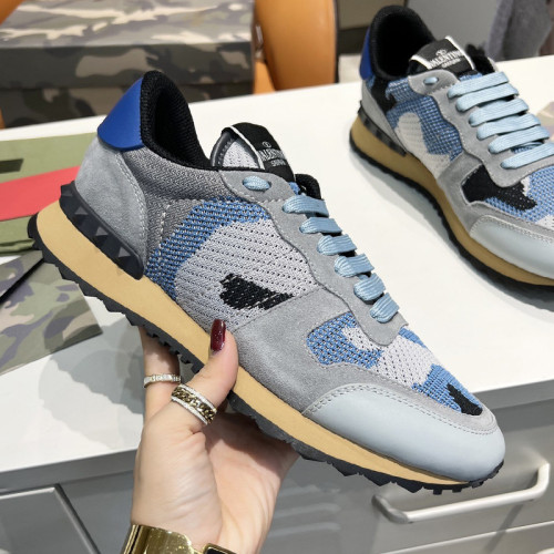 Valentino Men Shoes Fashion Design Luxury Brand ROCKSTUD CALFSKIN SNEAKER with Original Box