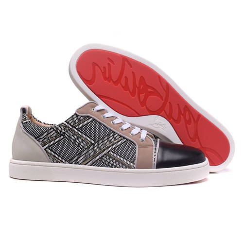Christian Louboutin Mens Shoes Luxury Brand Red Bottom Design Louis Junior Spikes Flat with Original Box CL sneakers