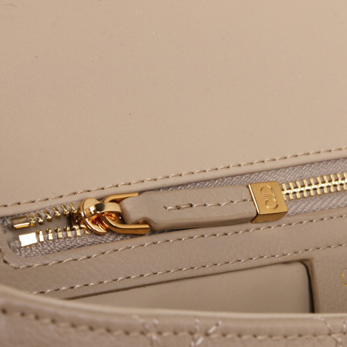 Dior Womens Bags Crossbody Bag LARGE DIOR CARO BAG Beige Supple Cannage Calfskin with Original Box M9243UWHC_M39U