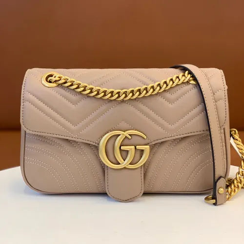 Gucci Womens Bags Shoulder Messenger Bag Luxury Brand Gucci GG Marmont matelassé small bag with Original Box 443497 DTDIT 9022