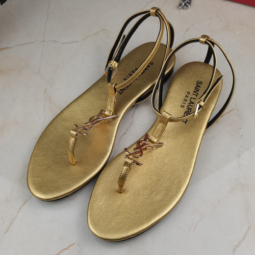 Yves Saint Laurent YSL Women Shoes Sandals Slippers Luxury Brand Genuine Leather Sole Womens Slippers with Original Box