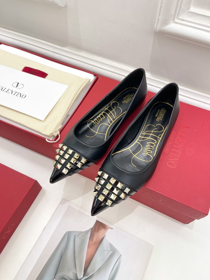 Valentino Womens Shoes ROCKSTUD SLINGBACK PUMP WITH SCULPTED HEEL IN KIDSKIN with Original Box