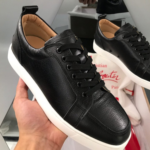 Christian Louboutin Mens Shoes Luxury Brand Red Bottom Design Louis Junior Spikes Flat with Original Box CL sneakers