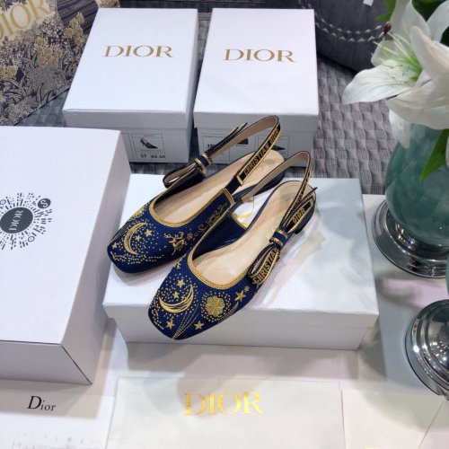 Dior Womens Shoes Slingback Ballerina Flat