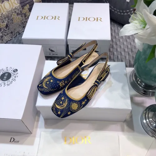 Dior Womens Shoes Slingback Ballerina Flat