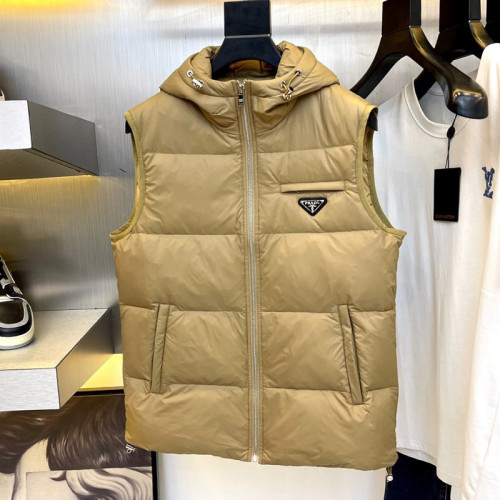 Prada Mens Womens Winter Windprood Down Jackets Keep Warm 90% White Duck Down
