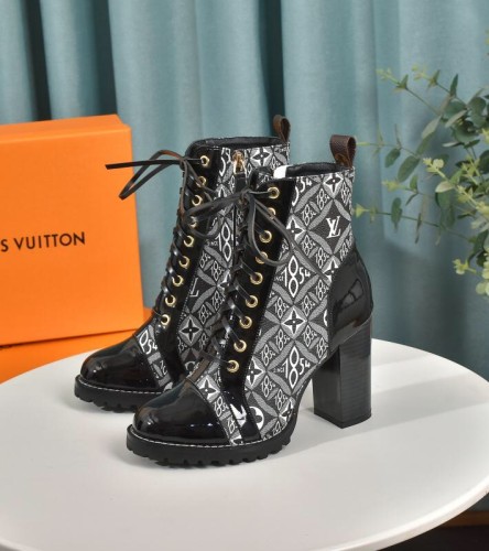 Louis Vuitton Women Shoes Boots Luxury Brand STAR TRAIL ANKLE BOOT with Original Box