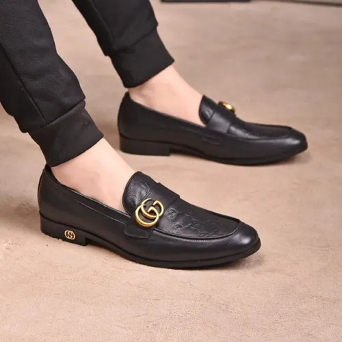 Gucci Mens Shoes Leather Design Luxury Brand Business Dress Shoes for Men with Original Box