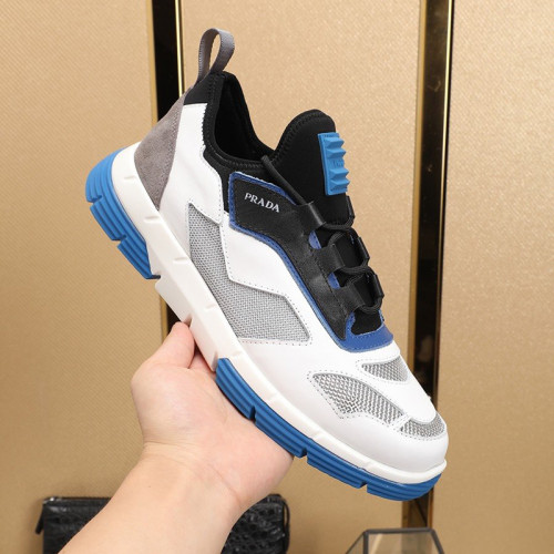 Prada Men Shoes Luxury Brand Sneakers Twist Technical Fabric Sneakers