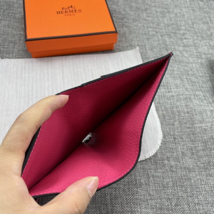 Hermes Womens Mens Wallets Purse Card Holder Leather Design Coin Bag with Original Box