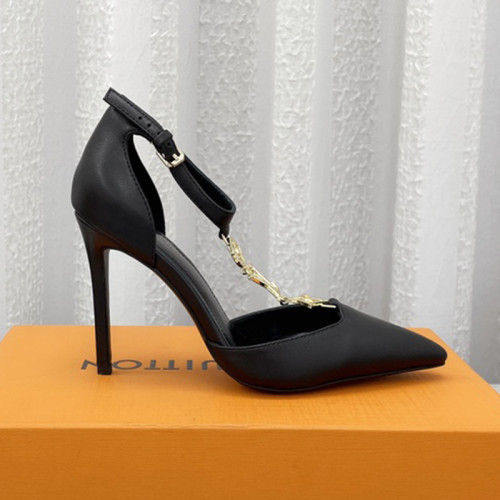 Louis Vuitton Womens Shoes Pumps Sandals Leather Design Luxury Brand Fashion Sandals with Original Box 10cm Heel