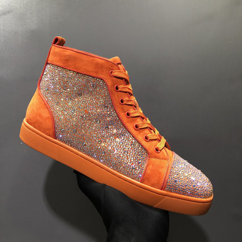 Christian Louboutin Mens Shoes Luxury Brand Red Bottom Design Louis Junior Spikes Flat with Original Box CL sneakers