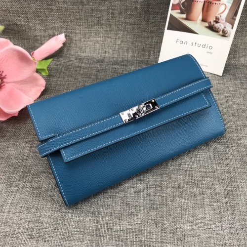 Hermes Womens Mens Wallets Purse Kelly Bag Clutch Leather Design Coin Bag with Original Box