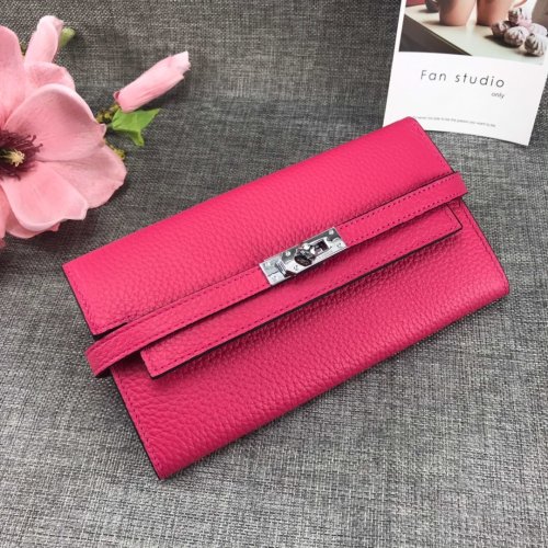 Hermes Womens Mens Wallets Purse Kelly Bag Clutch Leather Design Coin Bag with Original Box