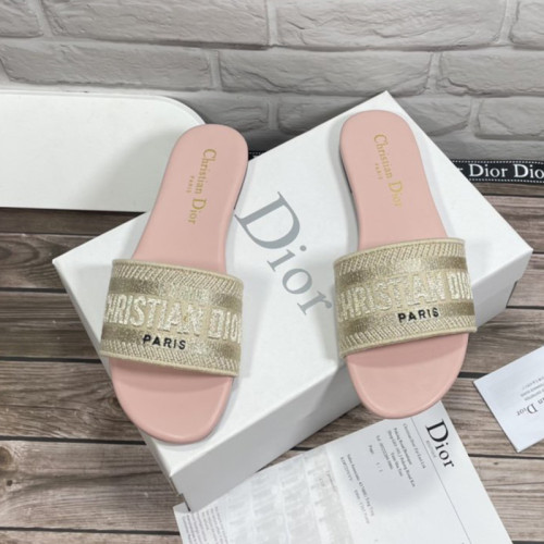 Dior Women Shoes Mule DWAY SLIDE Luxury Brand Womens Sandals Slippers with Original Box