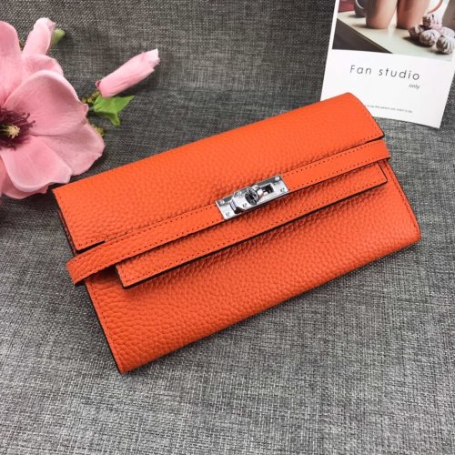 Hermes Womens Mens Wallets Purse Kelly Bag Clutch Leather Design Coin Bag with Original Box