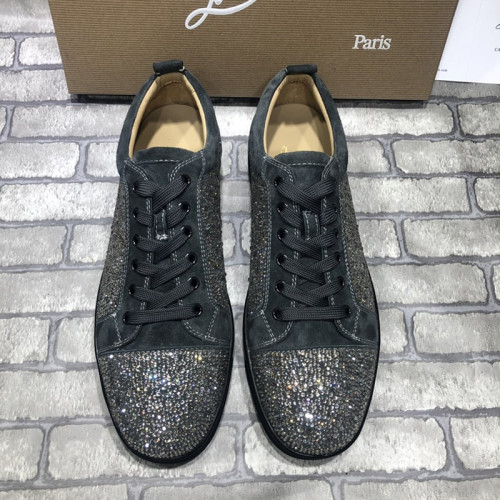 Christian Louboutin Mens Shoes Luxury Brand Red Bottom Design Louis Junior Spikes Flat with Original Box CL sneakers