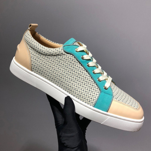 Christian Louboutin Mens Shoes Luxury Brand Red Bottom Design Louis Junior Spikes Flat with Original Box CL sneakers