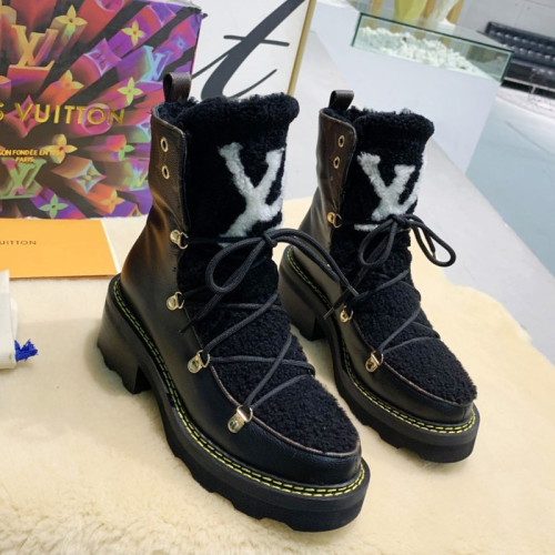 Louis Vuitton Women Shoes Boots Luxury Brand LV BEAUBOURG ANKLE BOOT with Original Box 1A8CUE