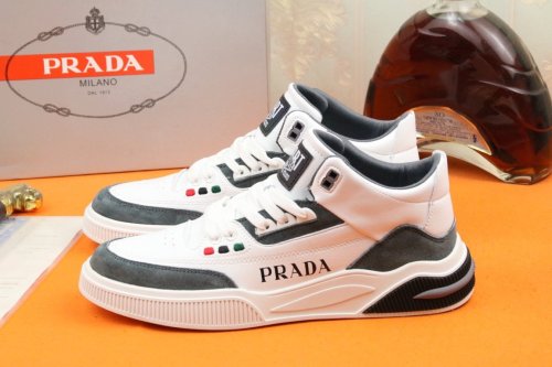 Prada Mens Shoes Sneakers Casual Shoes for Men Luxury Brand Breathable Fashion Sneakers with Original Box