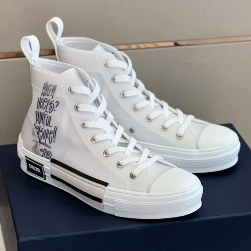 Dior Mens Shoes Sneakers Casual Luxury Brand B23 HIGH-TOP SNEAKER Dior Oblique Canvas with Original Box 3SH118ZMK_H761