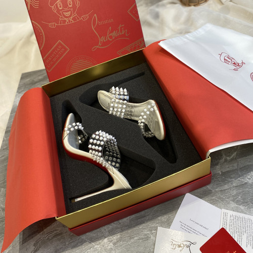Christian Louboutin Womens Shoes High Heels Mule Slide Sandal