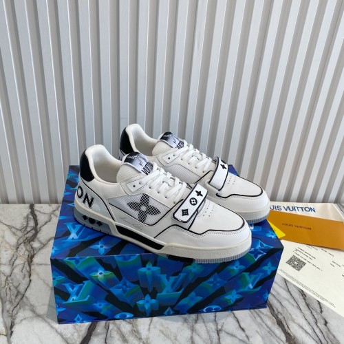 Louis Vuitton Men Shoes Fashion Sneakers Design Luxury Brand LV TRAINER SNEAKER with Original Box