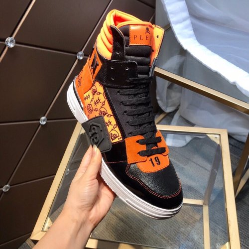 Philipp Plein Men Shoes High Top Sneaker Fashion Design Luxury Brand