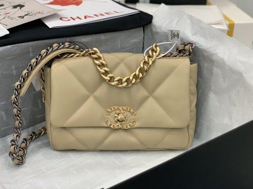 Chanel Womens Bags Shoulder Messenger Bags Chanel 19 Flap Bag Luxury Brand with Original Box