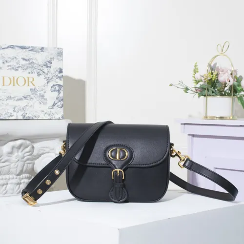 Dior Womens Bag Luxury Brand Design Fashion Type Medium Dior Bobby Bag Black Box Calfskin