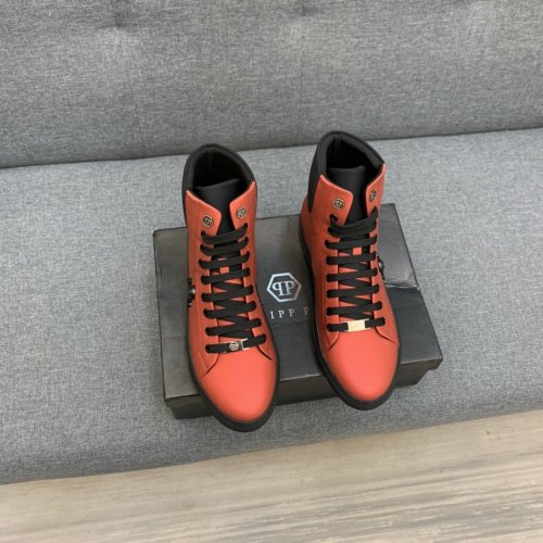 Philipp Plein Men Shoes High Top Sneaker Fashion Design Luxury Brand