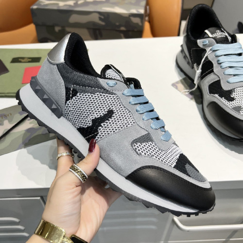 Valentino Men Shoes Fashion Design Luxury Brand ROCKSTUD CALFSKIN SNEAKER with Original Box