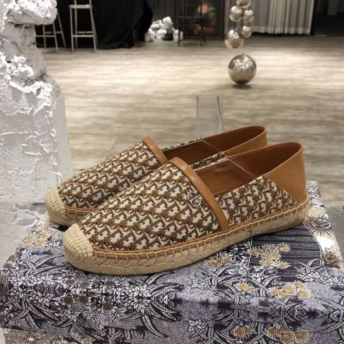 Dior Women Shoes Luxury Brand Design Dior Espadrille Nude Mesh Embroidery Womens Shoes with Original Box