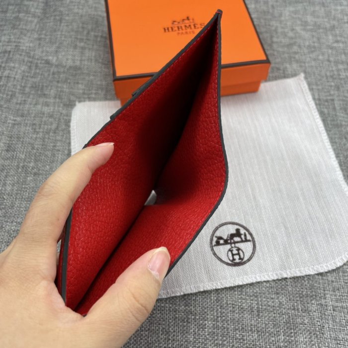 Hermes Womens Mens Wallets Purse Card Holder Leather Design Coin Bag with Original Box