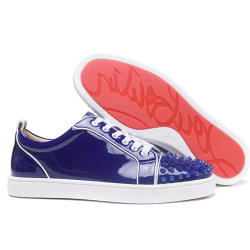 Christian Louboutin Mens Shoes Luxury Brand Red Bottom Design Louis Junior Spikes Flat with Original Box CL sneakers